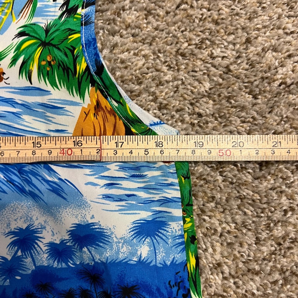 Roundy Bay Womens Tropical Island Sailboat Print Sleeveless Shift Dress Large - Picture 4 of 6
